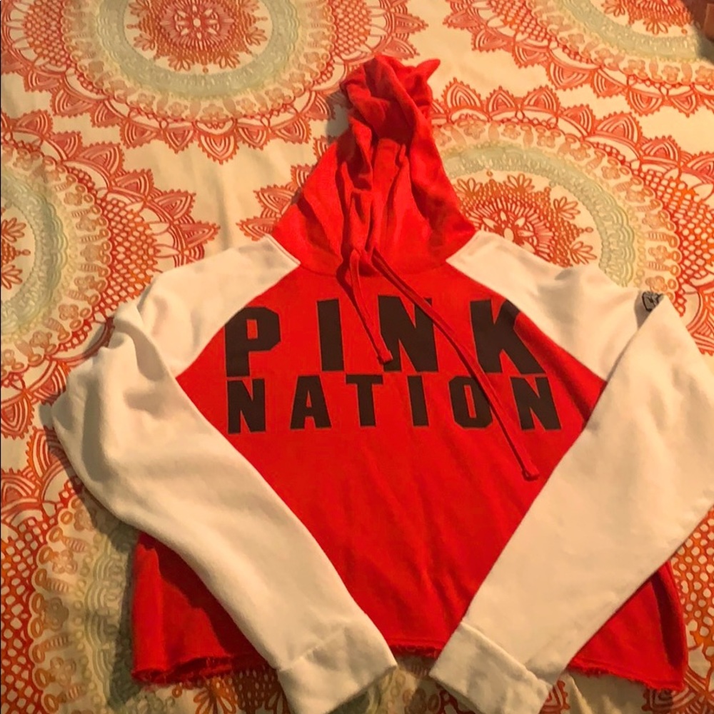 PINK Nation Crop Trop Hoodie.